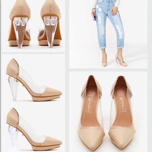 Jeffrey Campbell Raze Nude Light Up Heels